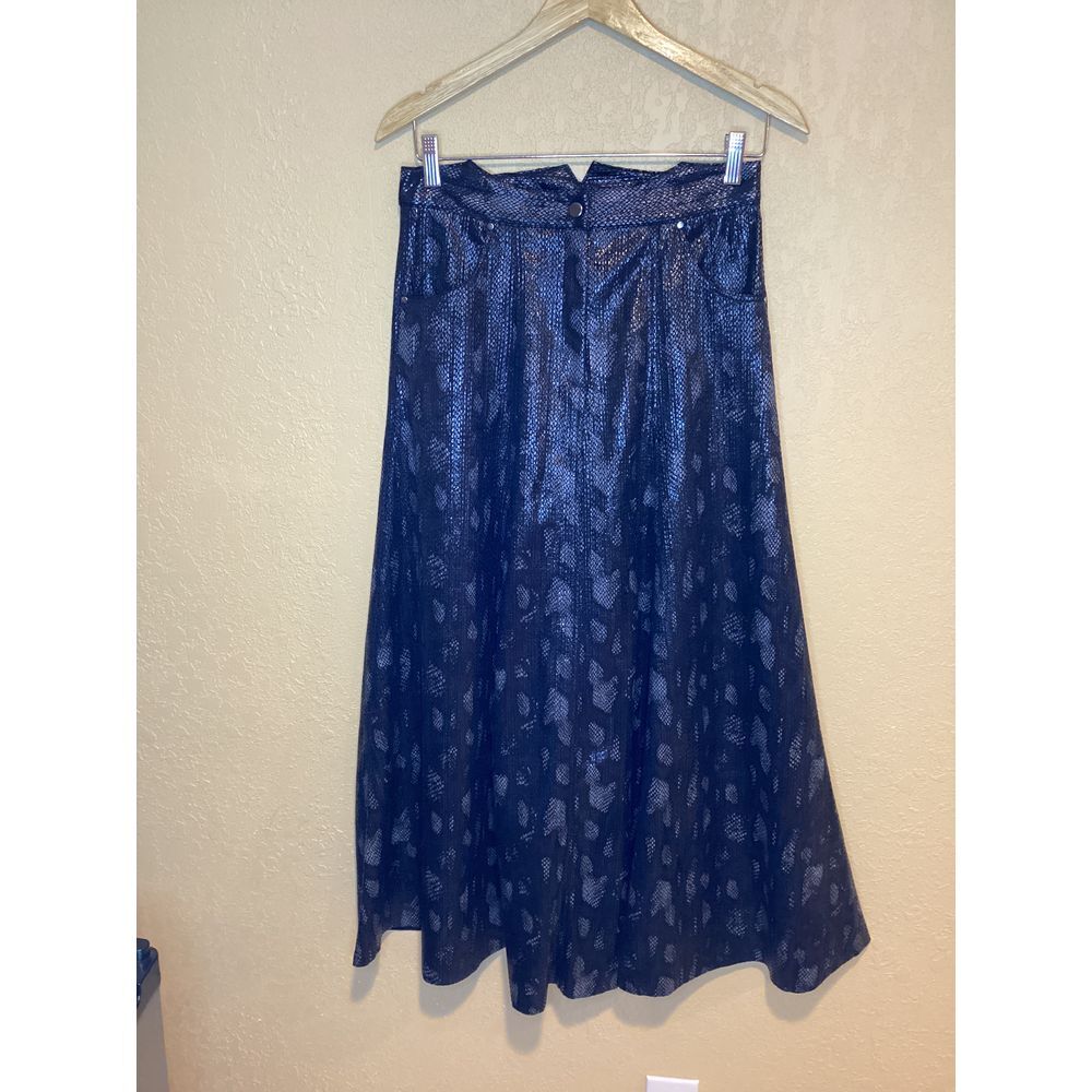 Sabina Musayev Black snakeskin maxi skirt, size medium; Revolve/Anthropologie
